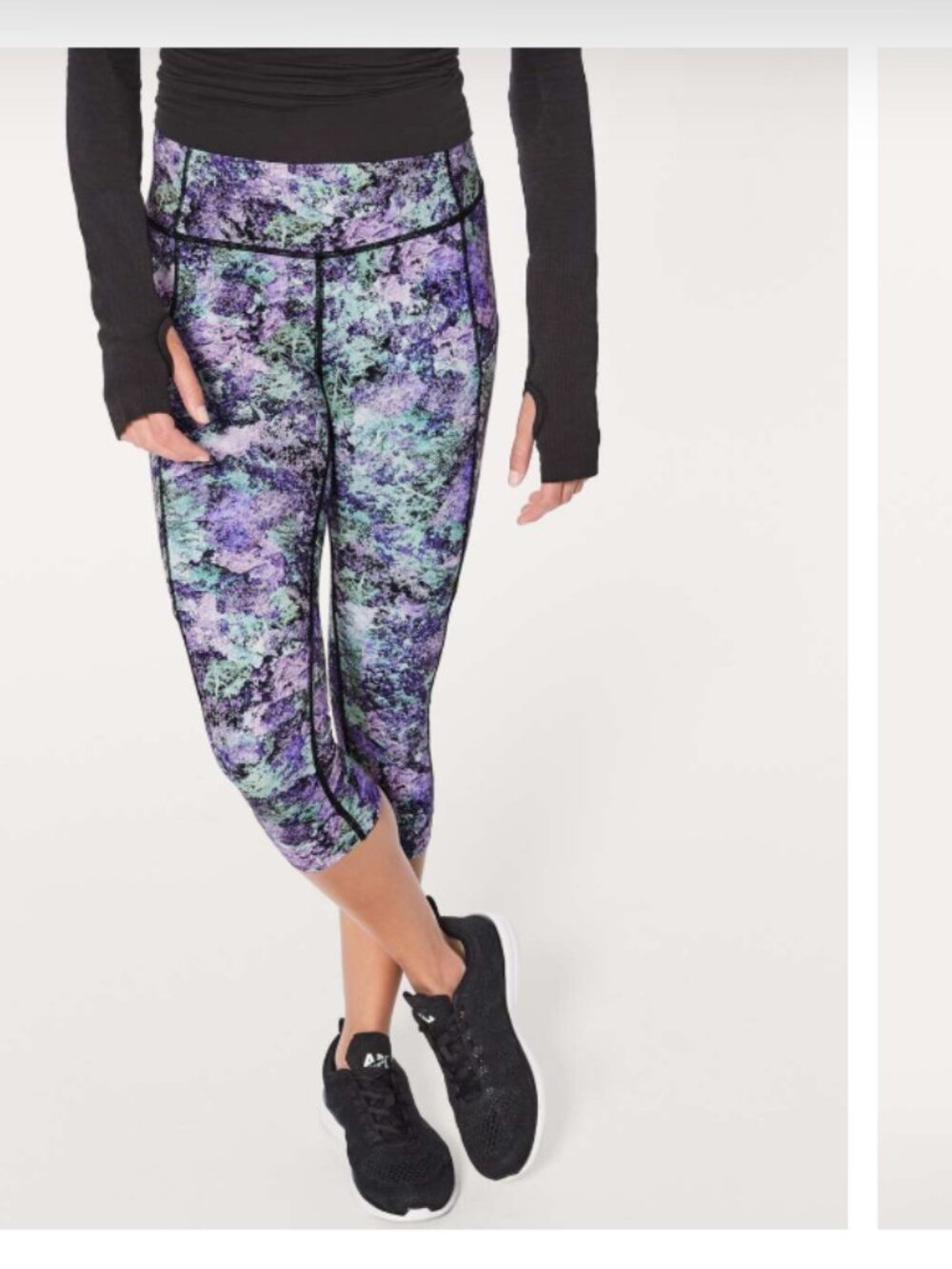 Lululemon Fast & Free Crop II Nulux 19" size 6